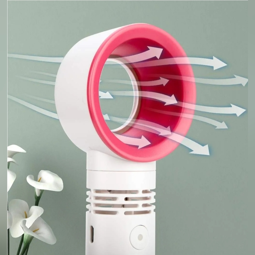 Portable Handheld Cooling Bladeless Fan USB Mini Fan Desktop Rechargeable Quiet
